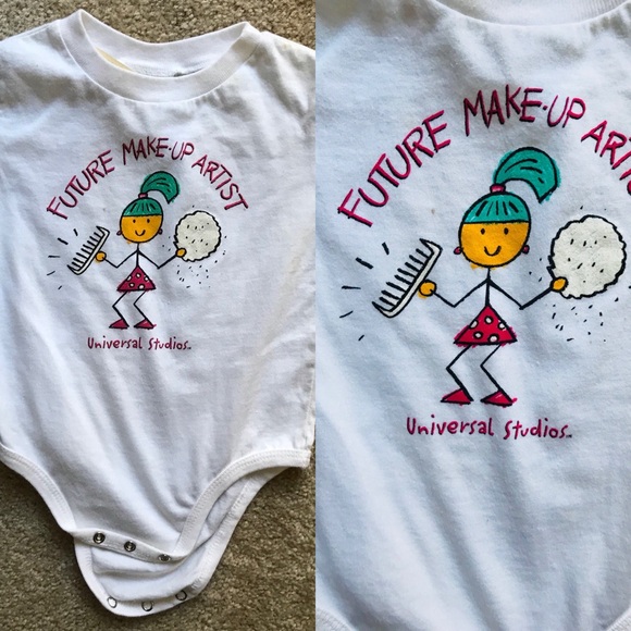 VINTAGE 90s NWT Baby Girls UNIVERSAL STUDIOS Onesie Size 18 MO. As-Is - Picture 3 of 6